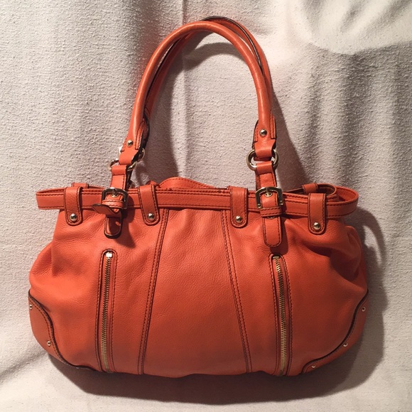 Etienne Aigner Orange Leather Shoulder Bag - Picture 3 of 8